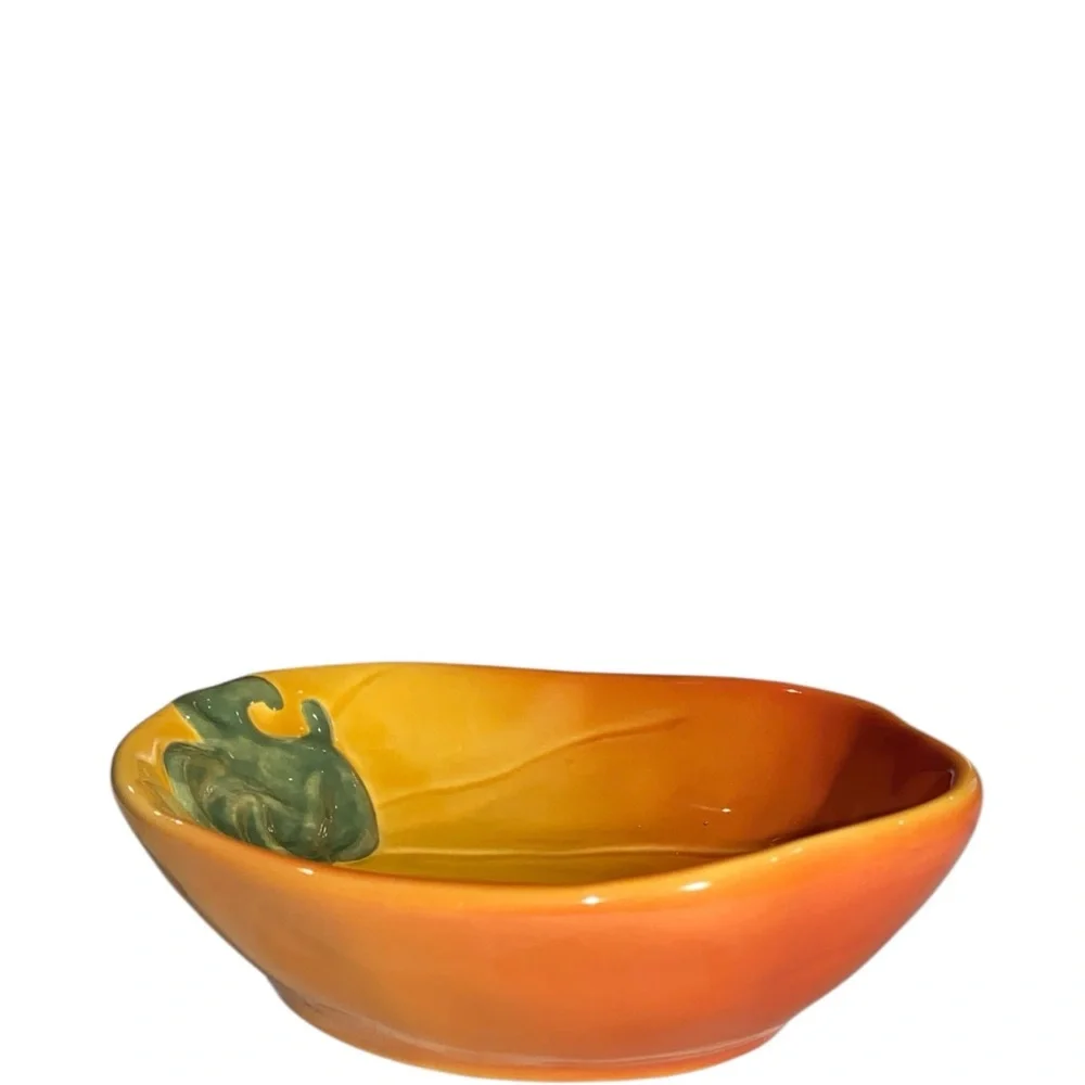 Williams-Sonoma Jardin Potager Ceramic Pumpkin and Bell Pepper Dish Set